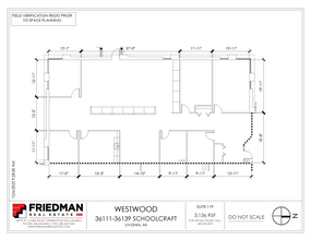 36111-36119 Schoolcraft Rd, Livonia, MI for lease Floor Plan- Image 1 of 3