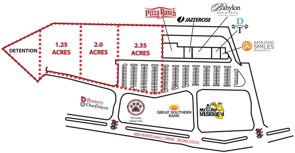 4278 Mid Rivers Mall Dr, Saint Peters, MO for lease - Site Plan - Image 2 of 2