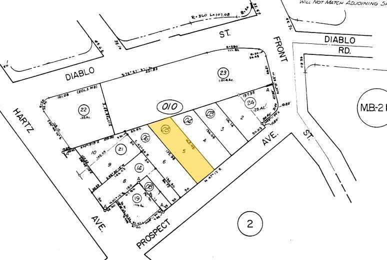 148 E Prospect Ave, Danville, CA for lease - Plat Map - Image 2 of 4