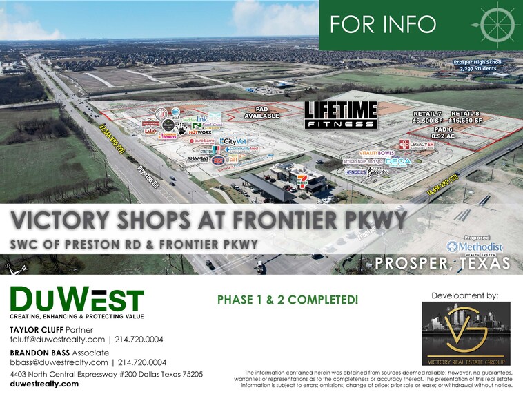 SWC of Preston Rd & Frontier Pkwy, Prosper, TX for lease - Building Photo - Image 1 of 12