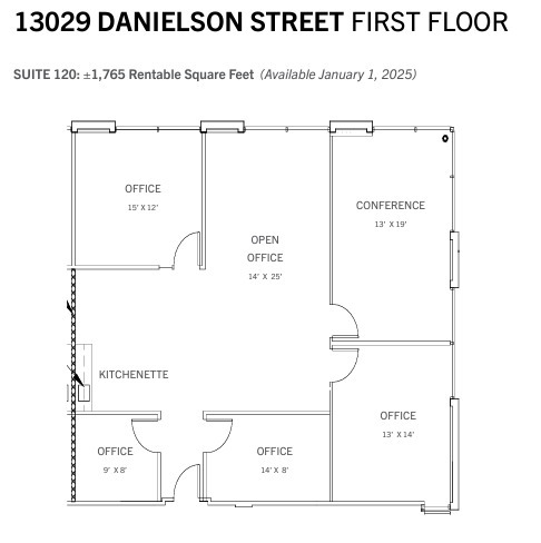 13029 Danielson St, Poway, CA for lease Floor Plan- Image 1 of 1