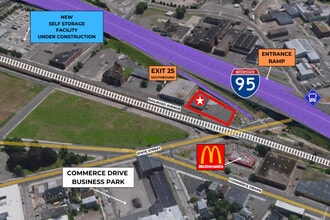 1625 Railroad Ave, Bridgeport, CT - AERIAL  map view
