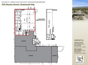 725-735 Shasta St, Redwood City, CA for lease Floor Plan- Image 1 of 15