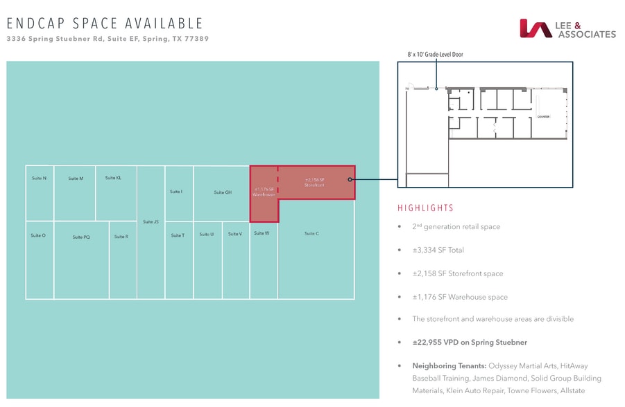 3336 Spring Stuebner Rd, Spring, TX for lease - Floor Plan - Image 2 of 4