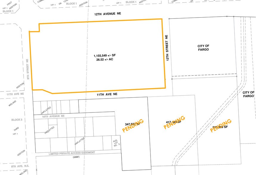 1001 NE 12th Ave, West Fargo, ND for sale - Plat Map - Image 3 of 3