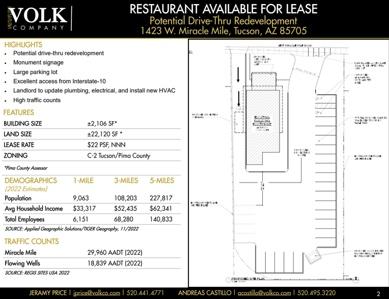 1423 W Miracle Mile, Tucson, AZ for lease - Building Photo - Image 2 of 4