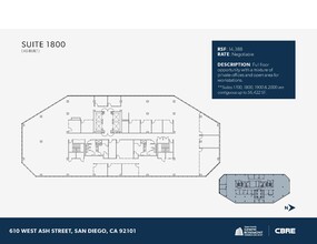 610 W Ash St, San Diego, CA for lease Floor Plan- Image 1 of 1