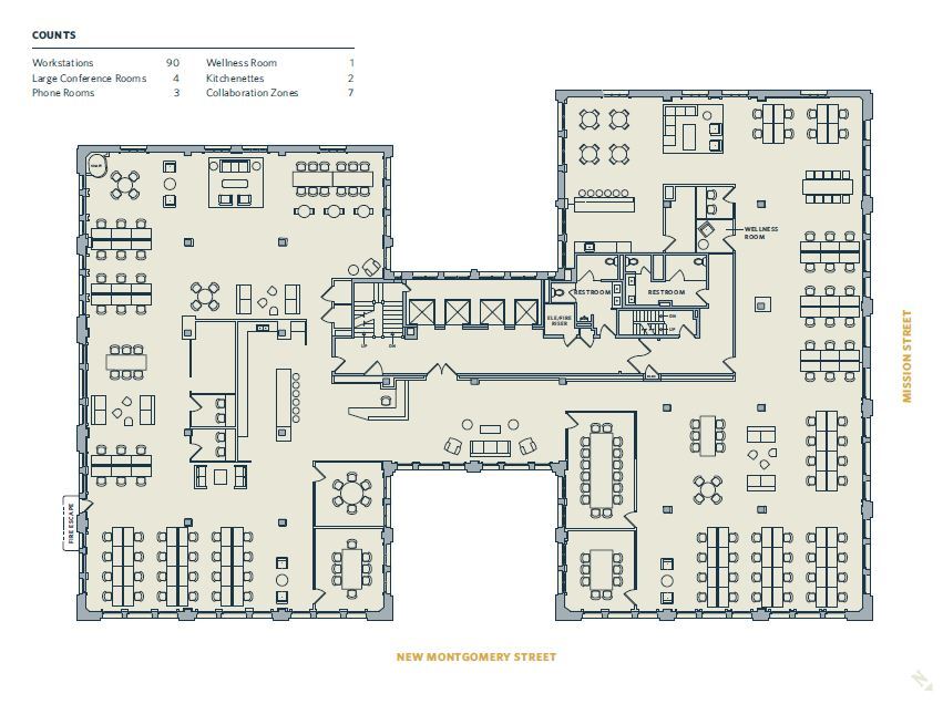 116-118 New Montgomery St, San Francisco, CA for lease Floor Plan- Image 1 of 7