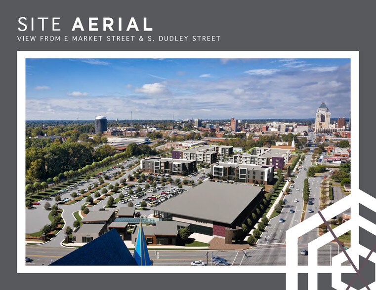 0 E Market St, Greensboro, NC for lease - Aerial - Image 2 of 2