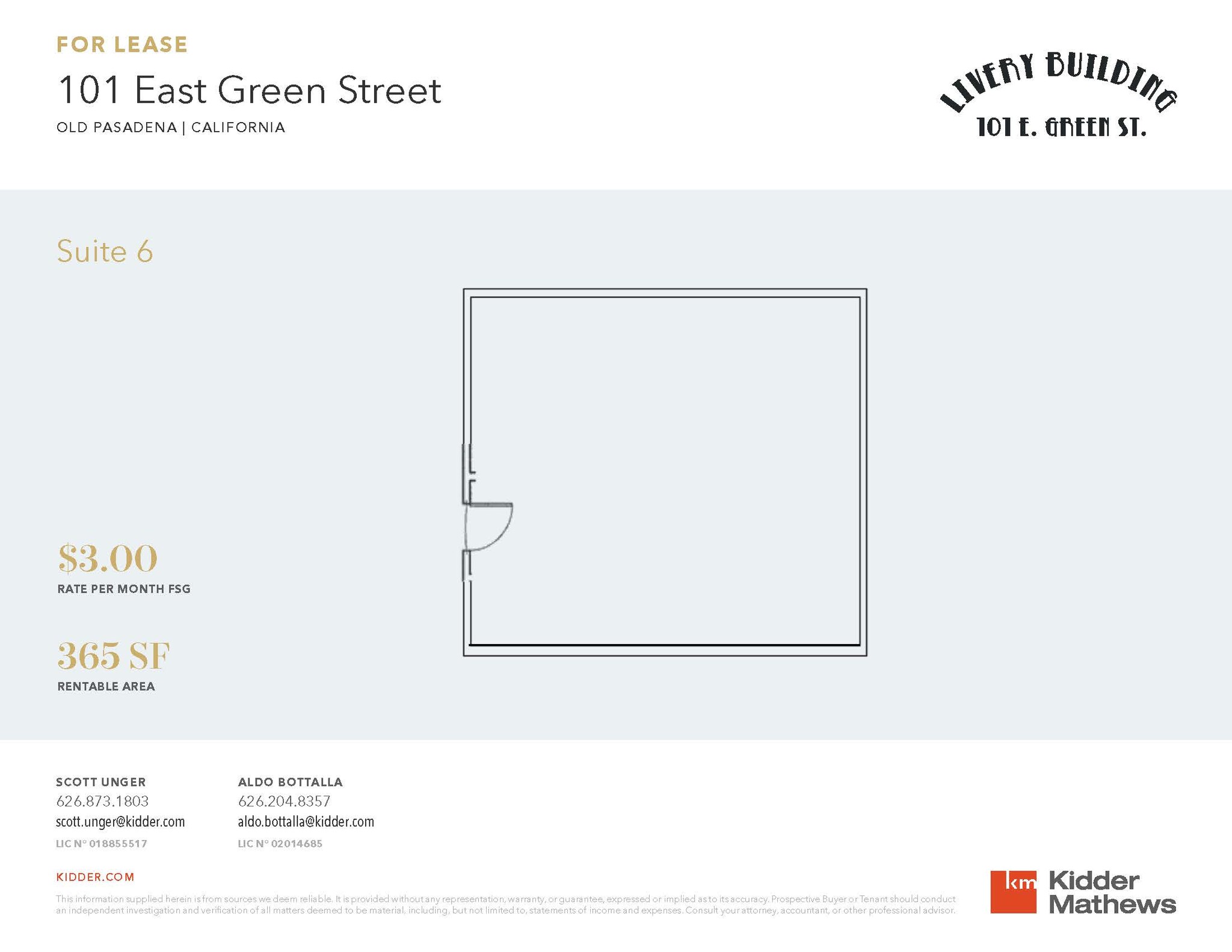 101 E Green St, Pasadena, CA for lease Floor Plan- Image 1 of 1