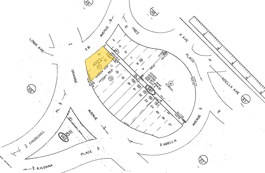 1305 Orange Ave, Coronado, CA for lease - Plat Map - Image 2 of 2