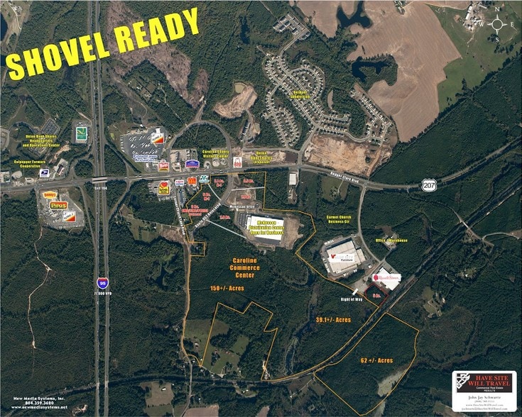 Rt 652 & McKesson Dr, Ruther Glen, VA for sale - Aerial - Image 2 of 2