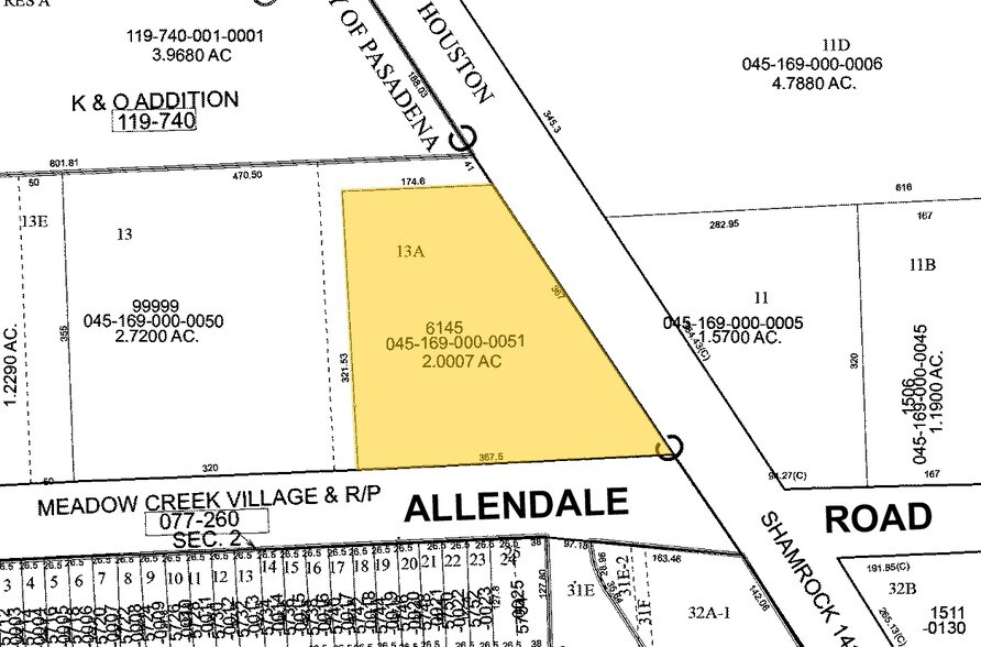 6145 Allendale Rd, Houston, TX for sale - Plat Map - Image 1 of 1