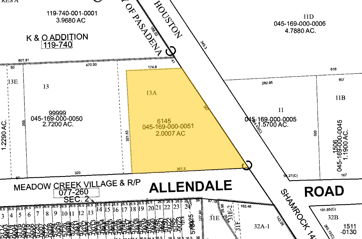 6145 Allendale Rd, Houston, TX for sale Plat Map- Image 1 of 1