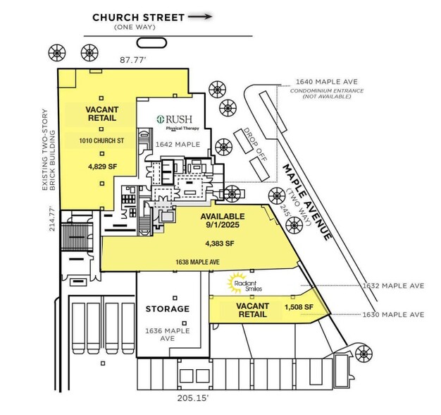 1630-1642 Maple Ave, Evanston, IL for lease - Floor Plan - Image 2 of 2