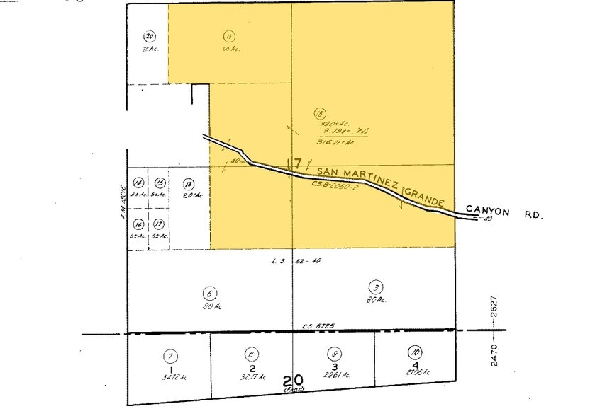 28190 San Martinez Grande Canyon Rd, Castaic, CA for sale - Plat Map - Image 2 of 9
