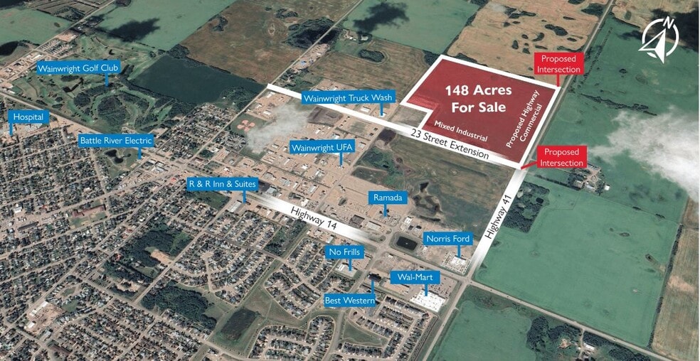 Hwy 41, Wainwright, AB for sale - Aerial - Image 1 of 1