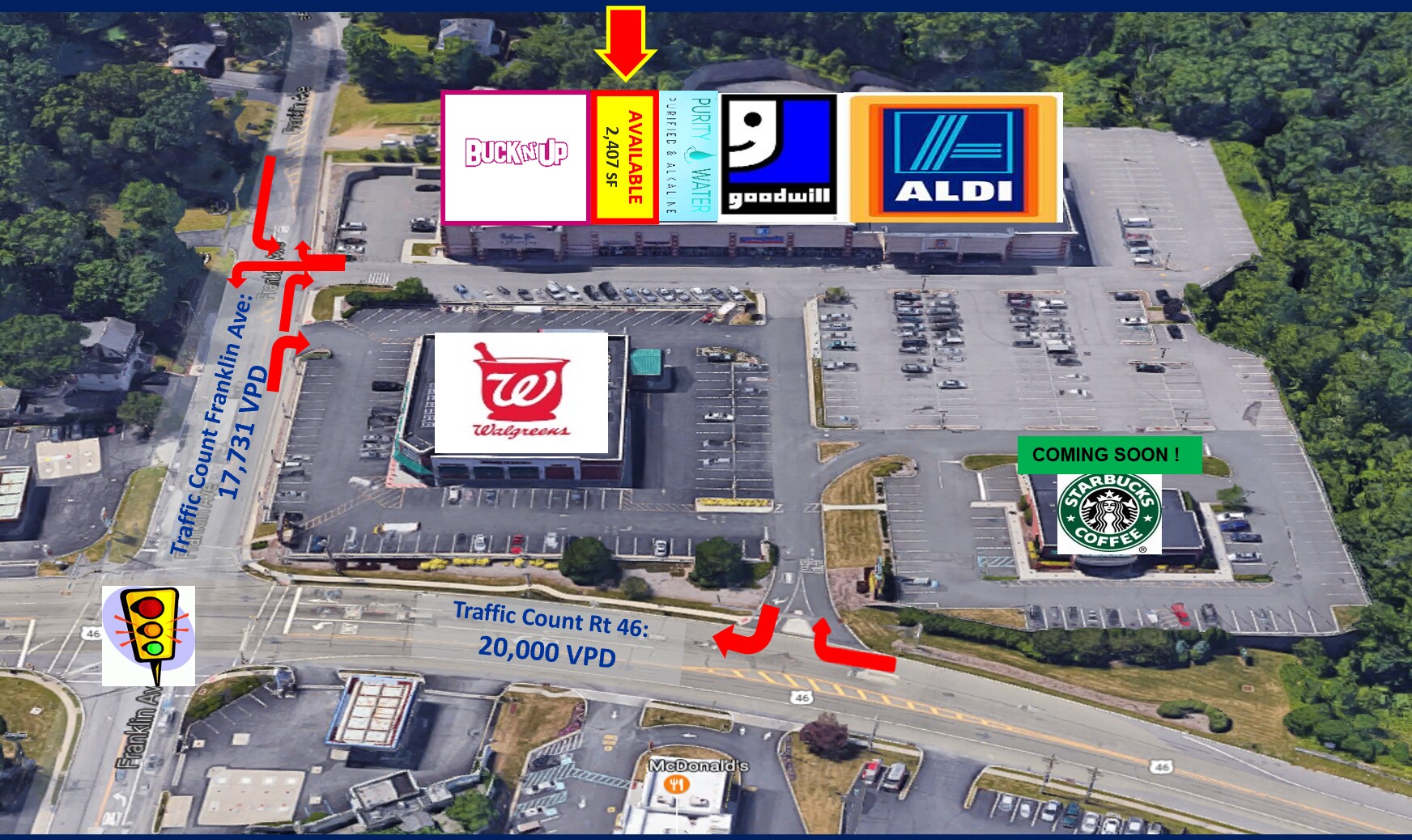 Route 46, Rockaway, NJ for sale Aerial- Image 1 of 1