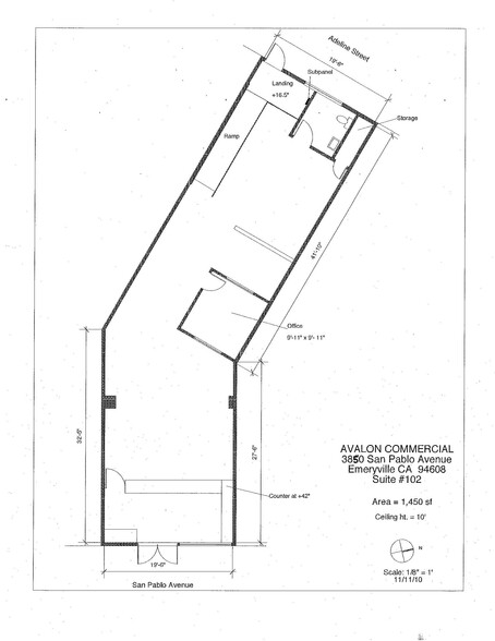 3850 San Pablo Ave, Emeryville, CA for lease - Floor Plan - Image 2 of 5