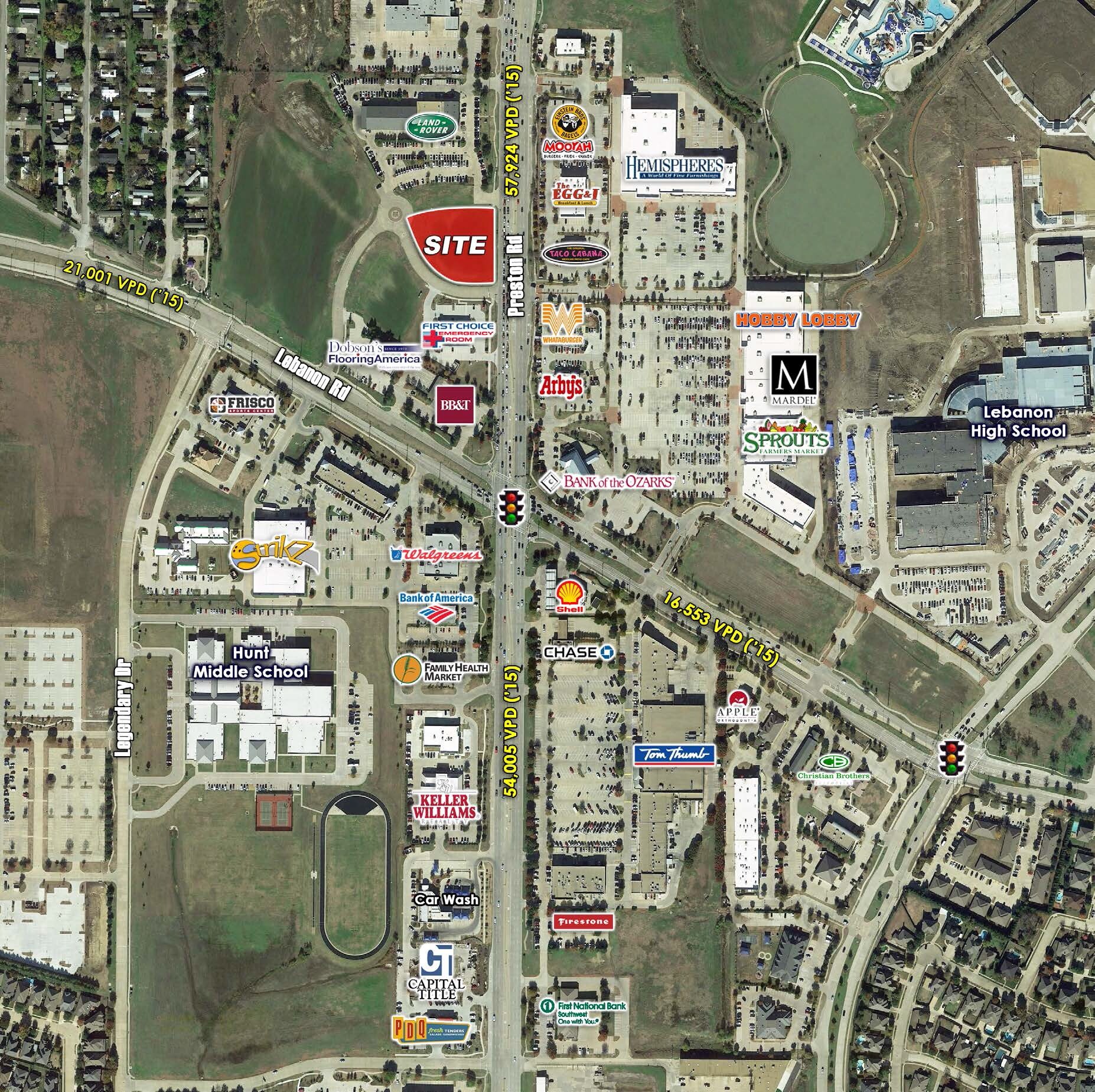 Preston Rd & Lebanon Rd, Frisco, TX for sale Aerial- Image 1 of 1