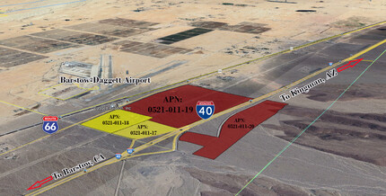Interstate 40 and Hidden Springs Road -, Daggett, CA - AERIAL  map view - Image1