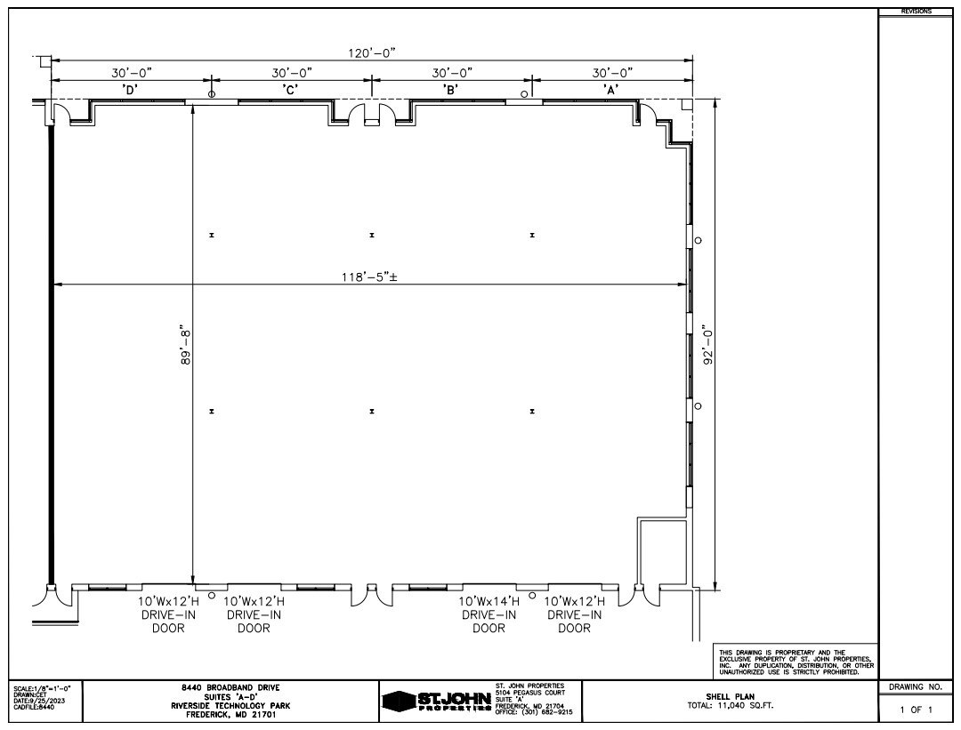 8435 Progress Dr, Frederick, MD for lease Floor Plan- Image 1 of 1