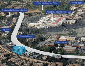 23822 W Valencia Blvd, Valencia, CA - AERIAL map view