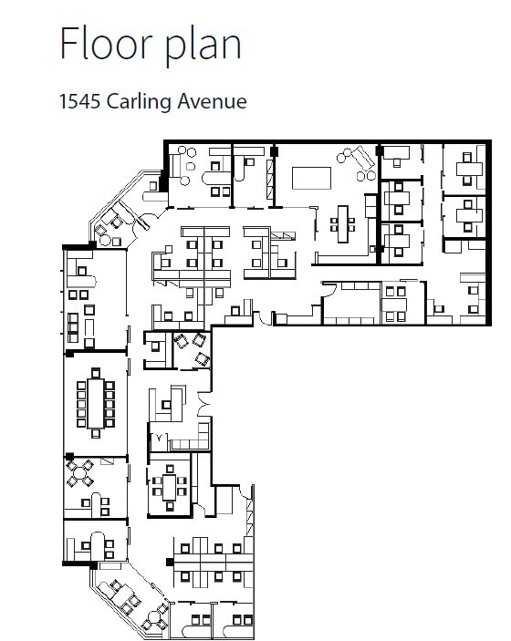 1545 Carling Ave, Ottawa, ON for lease Floor Plan- Image 1 of 6