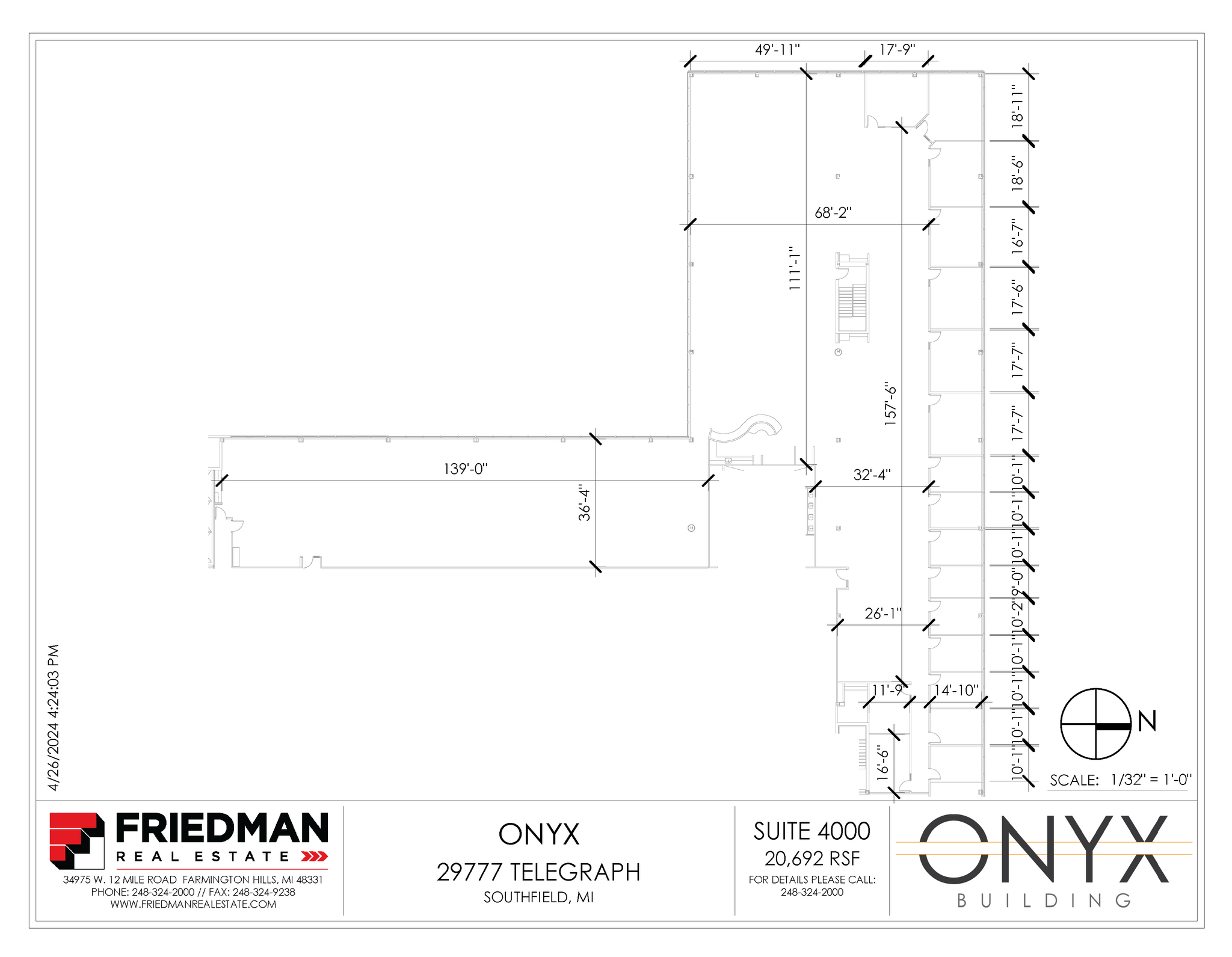 29777 Telegraph Rd, Southfield, MI for lease Floor Plan- Image 1 of 2