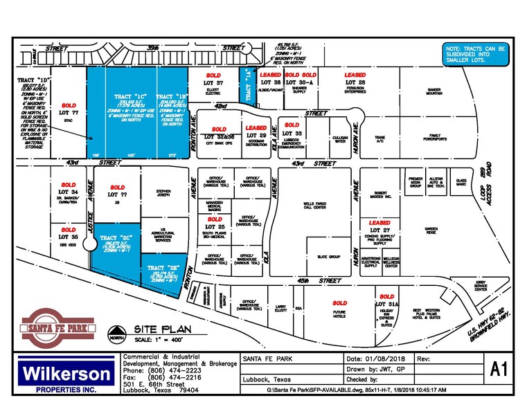 W Loop 289 & Marsha Sharp Fwy, Lubbock, TX for sale - Site Plan - Image 1 of 1