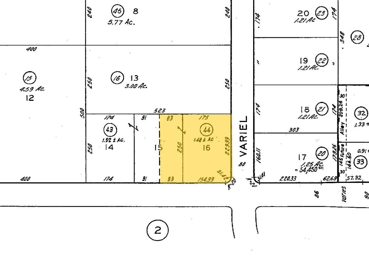 21101-21115 Oxnard St, Woodland Hills, CA for lease Plat Map- Image 1 of 2