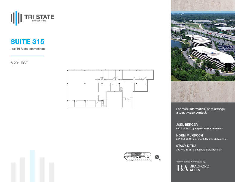 300 Tri State International, Lincolnshire, IL for lease Floor Plan- Image 1 of 12