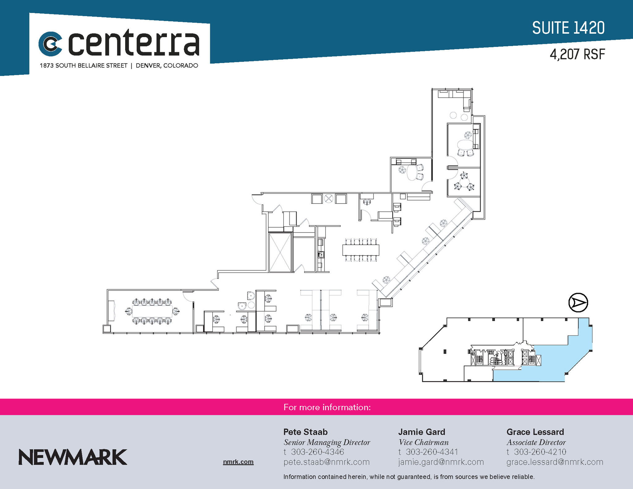 1873 S Bellaire St, Denver, CO for lease Floor Plan- Image 1 of 1