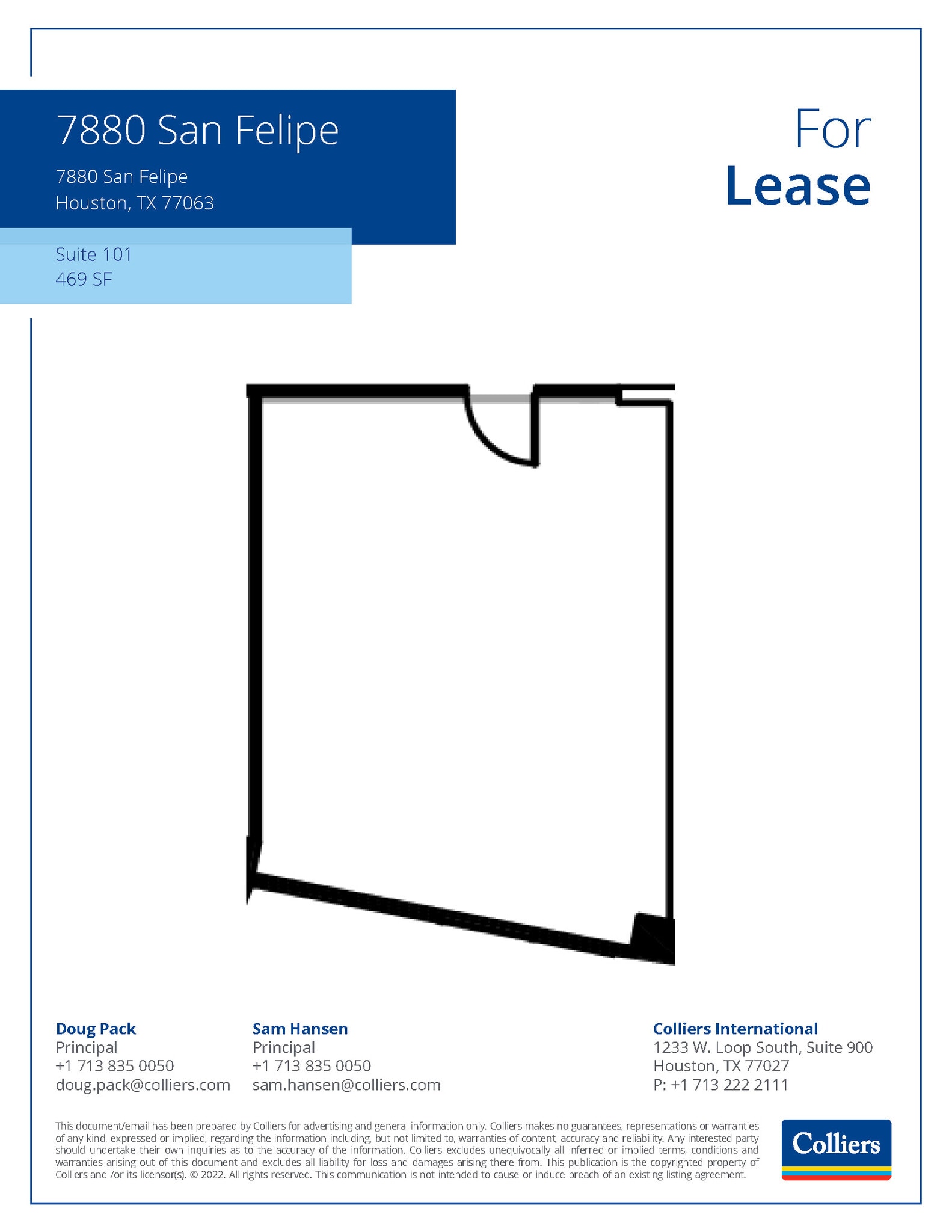 7880 San Felipe St, Houston, TX for lease Floor Plan- Image 1 of 1