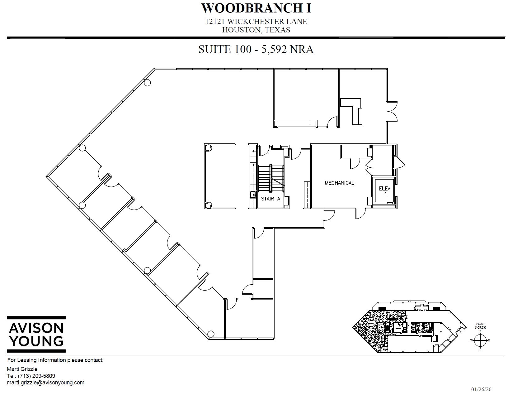 12121 Wickchester Ln, Houston, TX for lease Floor Plan- Image 1 of 2