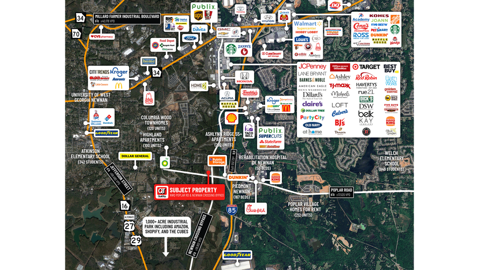 NWQ Poplar & Newnan Crossing Bypass Rd, Newnan, GA for sale - Building Photo - Image 3 of 5