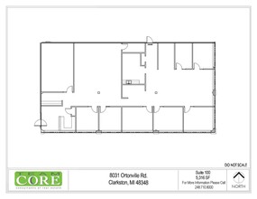 8031 Ortonville Rd, Clarkston, MI for lease Floor Plan- Image 1 of 1