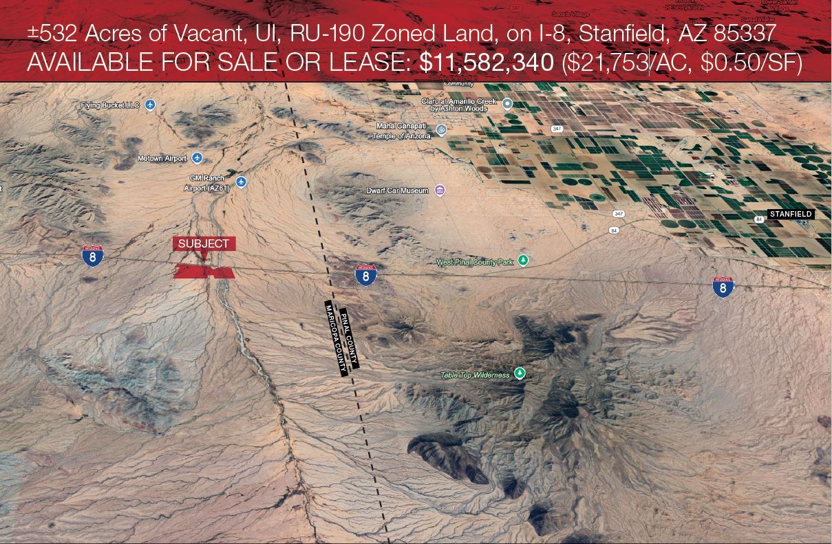 SW I-8 & Vekol Rd, Stanfield, AZ for sale Building Photo- Image 1 of 1