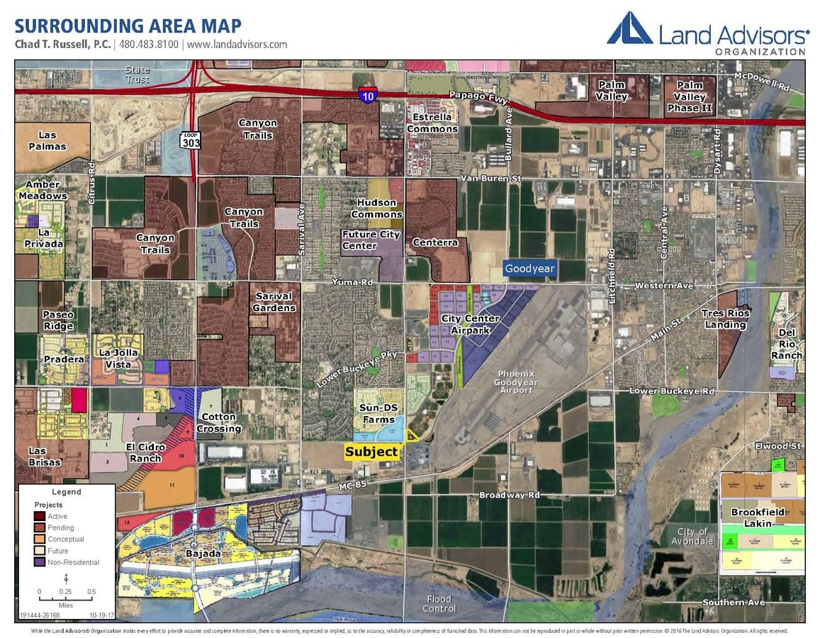 Goodyear Az On Map Nec Estrella Parkway & Bullard Ave, Goodyear, Az 85338 | Loopnet