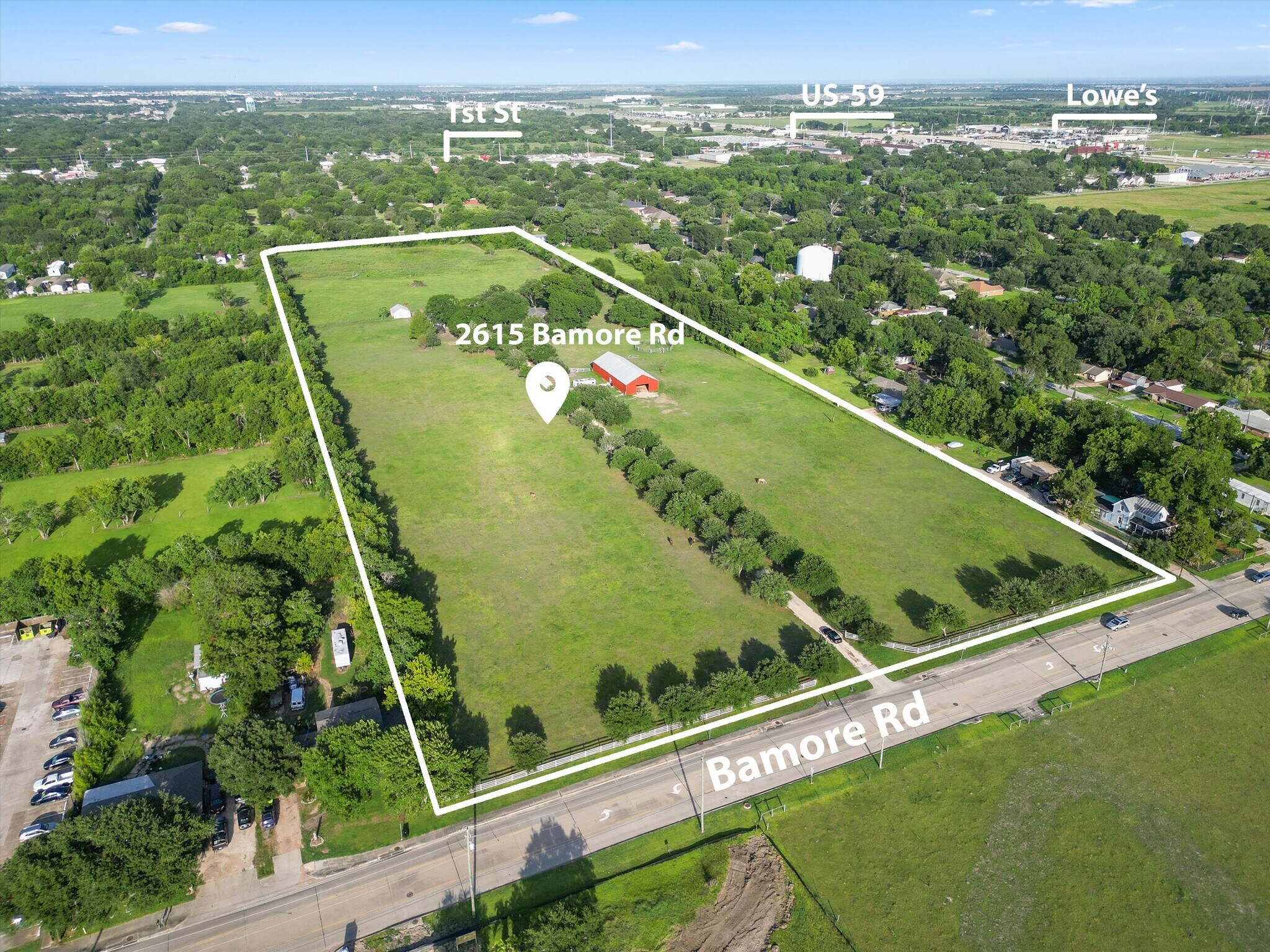2615 Bamore Rd, Rosenberg, TX for sale Aerial- Image 1 of 1