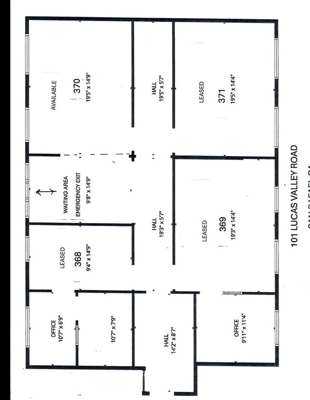 101 Lucas Valley Rd, San Rafael, CA for lease Floor Plan- Image 1 of 8