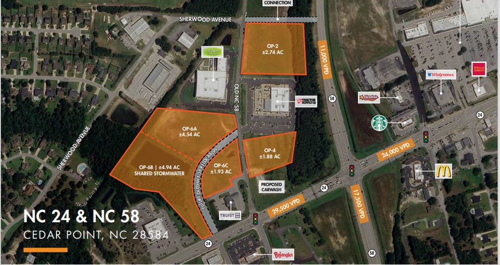 182 Old Hwy, Swansboro, NC for sale - Aerial - Image 1 of 1