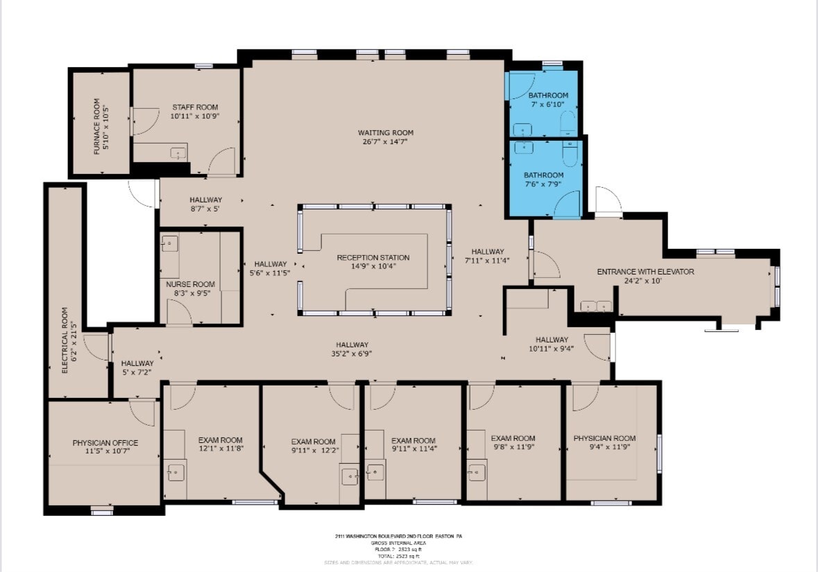 2111 Washington Blvd, Easton, PA for lease Floor Plan- Image 1 of 14