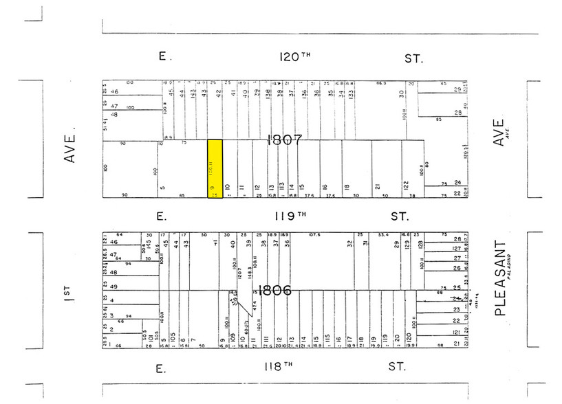 413 E 119th St, New York, NY for lease - Plat Map - Image 2 of 3