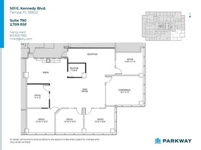 501 E Kennedy Blvd, Tampa, FL for lease Floor Plan- Image 1 of 3