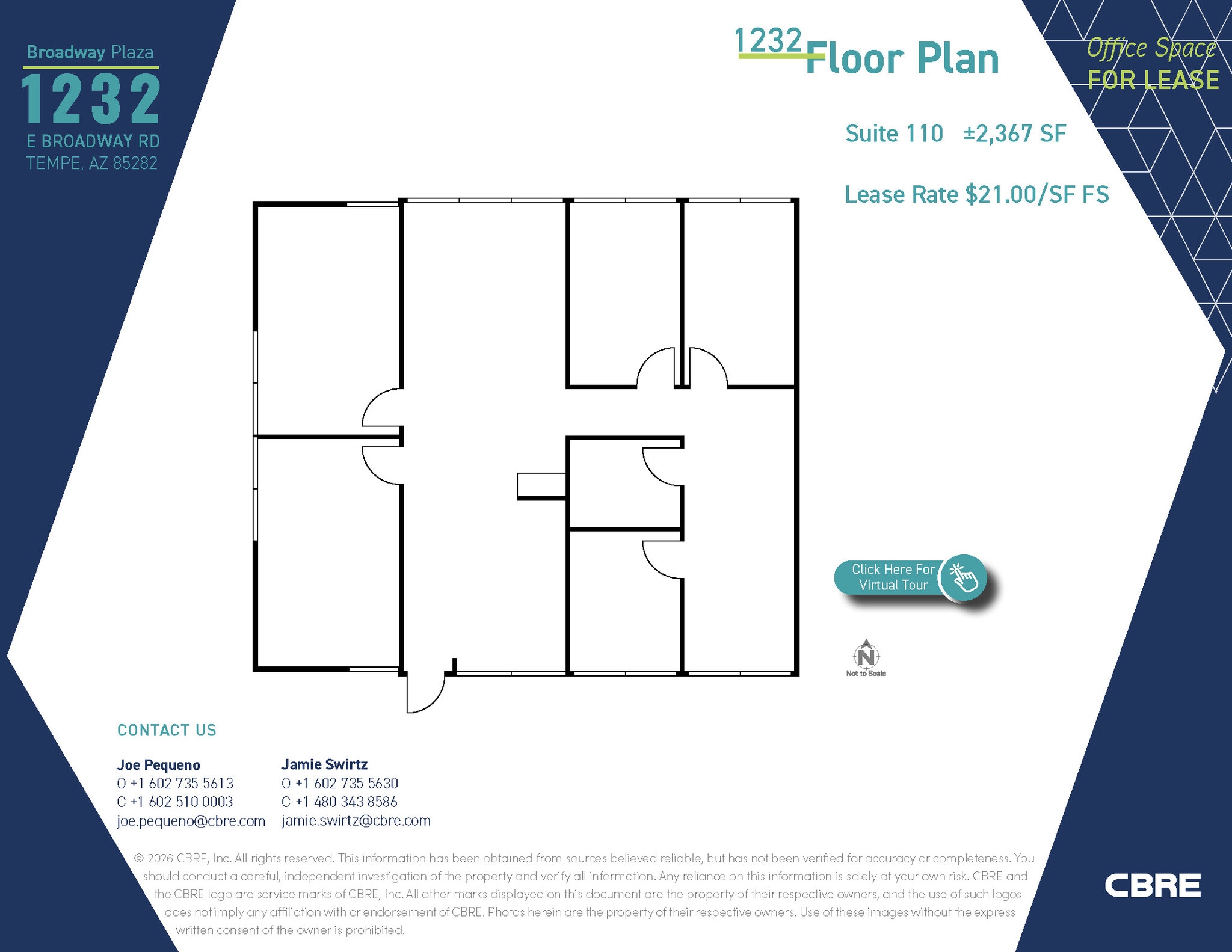 1232 E Broadway Rd, Tempe, AZ for lease Floor Plan- Image 1 of 1