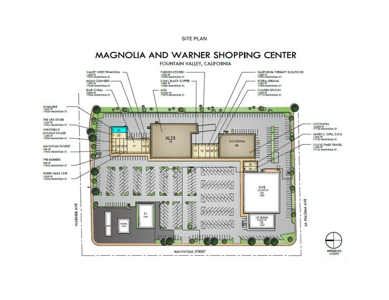 17120 Magnolia St, Fountain Valley, CA for lease - Site Plan - Image 2 of 2