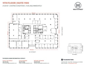 1850 M St NW, Washington, DC for lease Floor Plan- Image 1 of 1
