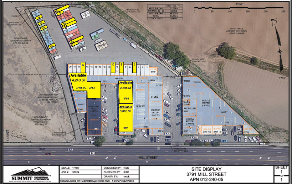 3749-3795 Mill St, Reno, NV for lease - Site Plan - Image 3 of 8