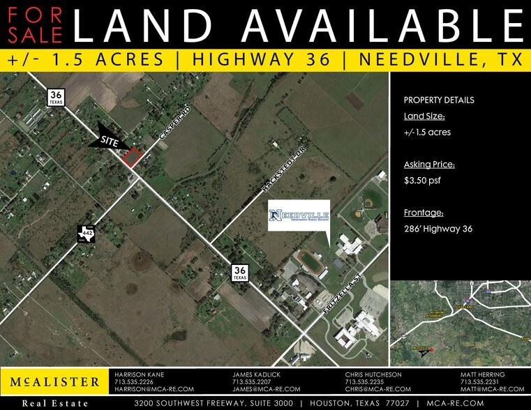 Highway 36 Casper Rd, Needville, TX 77461 Land Property for Sale